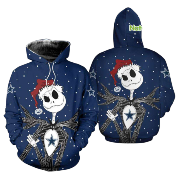 Dallas Cowboys Jack Skellington Christmas NFL Hoodie Gifts for Fans Gebone