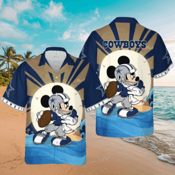 Dallas Cowboys Mickey Sunset Hawaiian Shirt