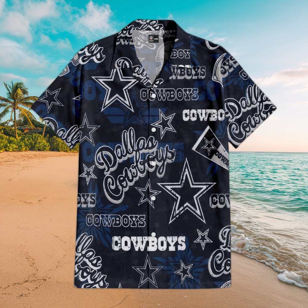 Dallas Cowboys Lone Star Breeze Hawaiian Shirt