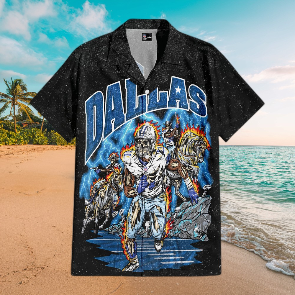 Dallas Cowboys Skeleton Hawaiian Shirt