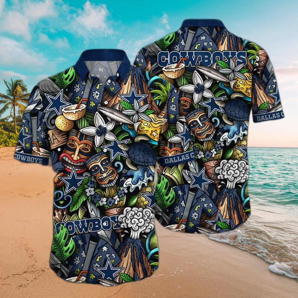 Dallas Cowboys Tiki Tropics Hawaiian Shirt