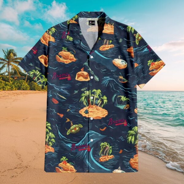 Atlanta Braves Island Paradise Tropical Button-Up Shirt