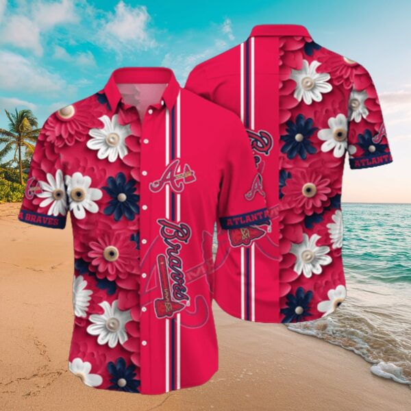 Atlanta Braves Tropical Floral Aloha Shirt MLB Fan Gear