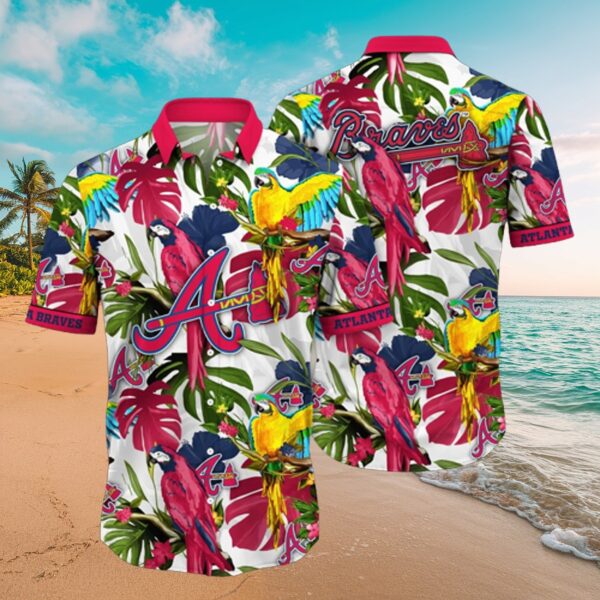 Atlanta Braves Tropical Parrot Aloha Shirt - MLB Fan Gear