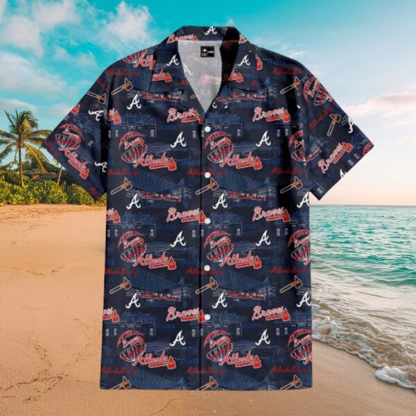 Atlanta Braves Truist Park Aloha Shirt - MLB Fan Gear
