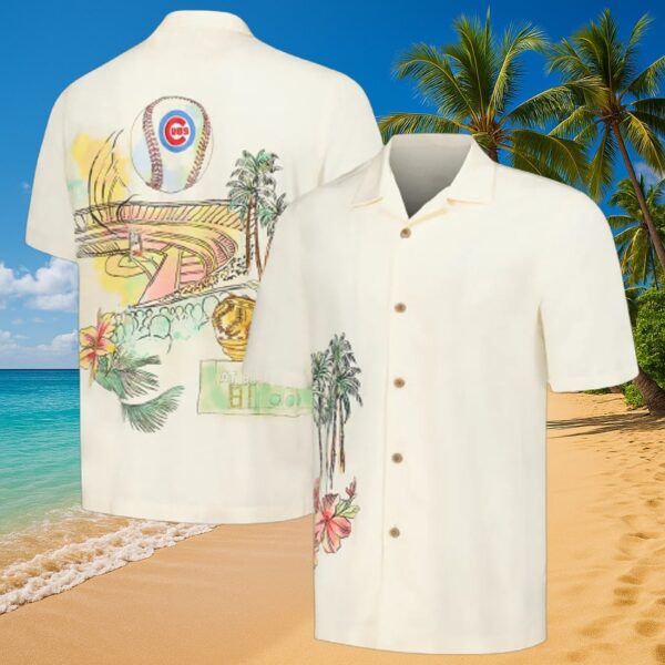 Chicago Cubs Field of Dreams Sketch Art Hawaiian Shirt