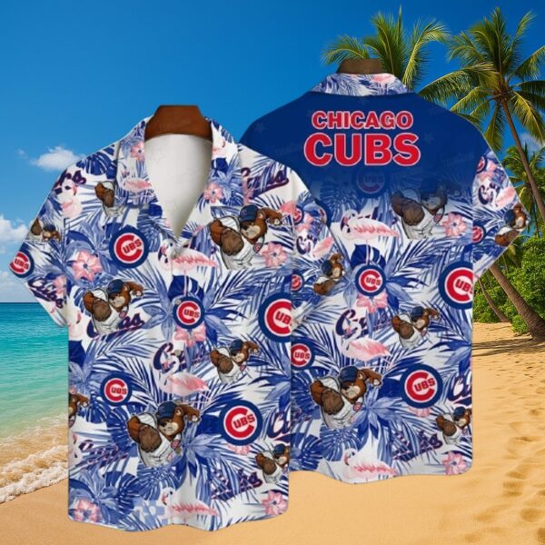 Chicago Cubs Men's Flamingo Tropical Aloha Shirt
