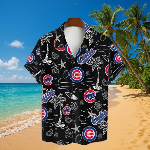 Chicago Cubs Paradise Nights Hawaiian Shirt & Shorts Set - Image 3