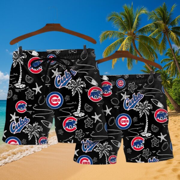 Chicago Cubs Paradise Nights Hawaiian Shirt & Shorts Set - Image 5
