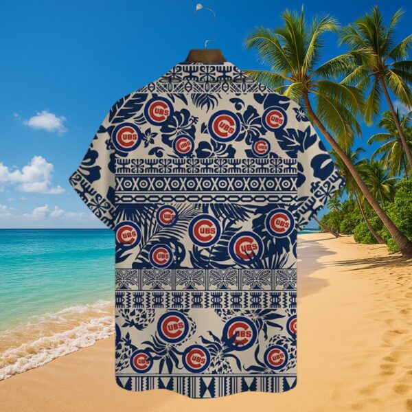 Chicago Cubs Patterned Aloha Shirt - MLB Fan Style - Image 3