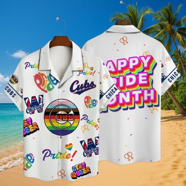 Chicago Cubs Rainbow Pride Aloha Shirt - MLB Fan Gear