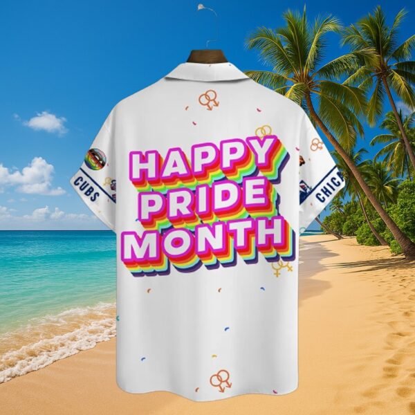 Chicago Cubs Rainbow Pride Aloha Shirt - MLB Fan Gear - Image 3