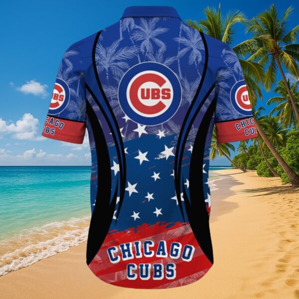 Chicago Cubs Stars & Stripes MLB Aloha Shirt - Image 3