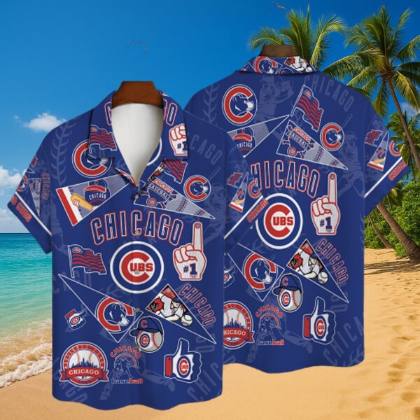 Chicago Cubs Tropical Baseball Aloha Shirt