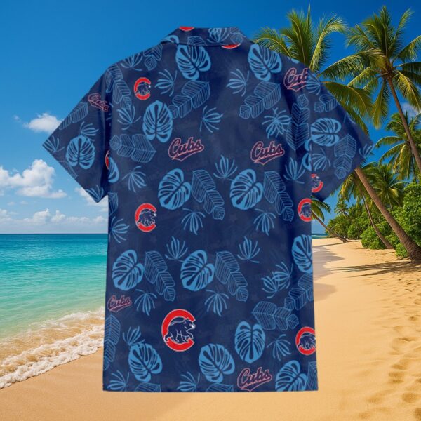 Chicago Cubs Wrigleyville Tropical Leaf Aloha Shirt - Image 3