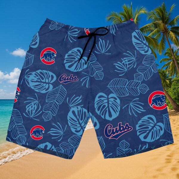 Chicago Cubs Wrigleyville Tropical Leaf Aloha Shirt - Image 4