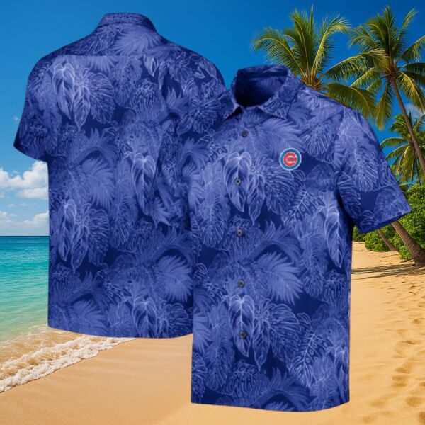 Cubs Midnight Palms Tropical Aloha Shirt - MLB Gear
