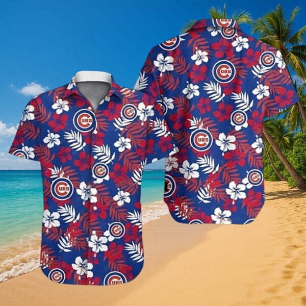 Men's Chicago Cubs MLB Aloha Shirt - Floral Print