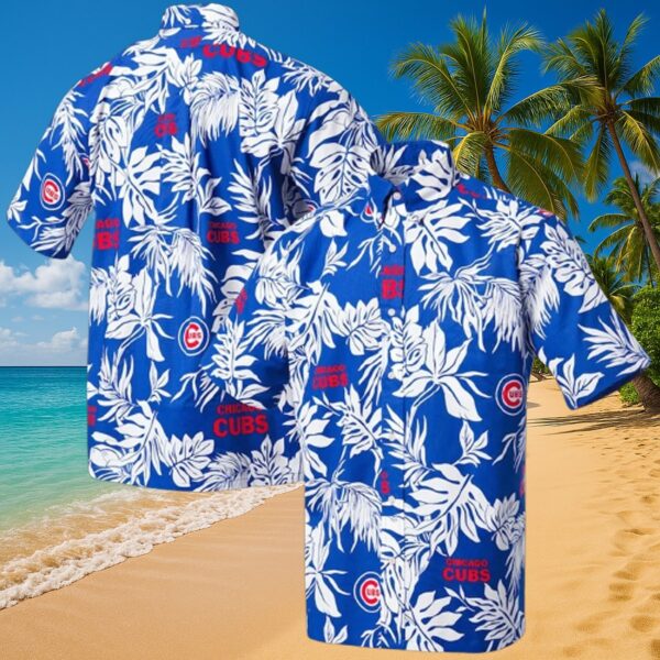 Mens Chicago Cubs MLB Summer Floral Aloha Shirt