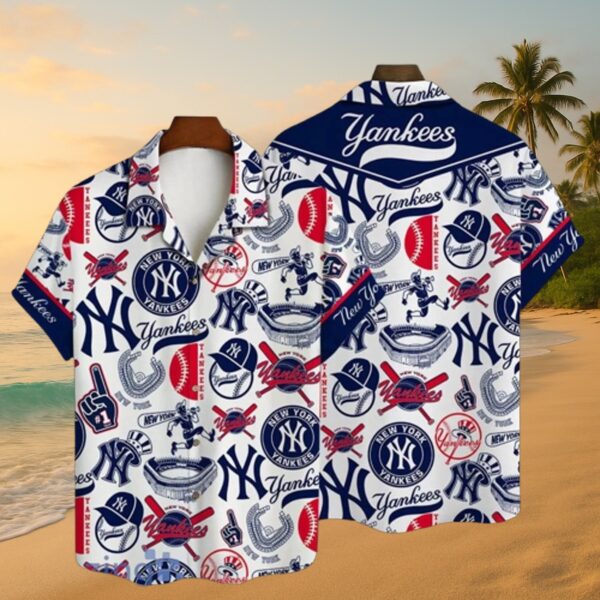 New York Yankees Aloha Print Baseball Shirt