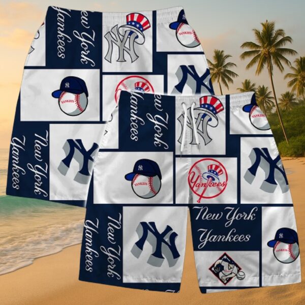New York Yankees Block Pattern Aloha Shirt - Image 5