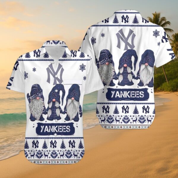New York Yankees Holiday Gnomes Aloha Shirt - MLB Fan