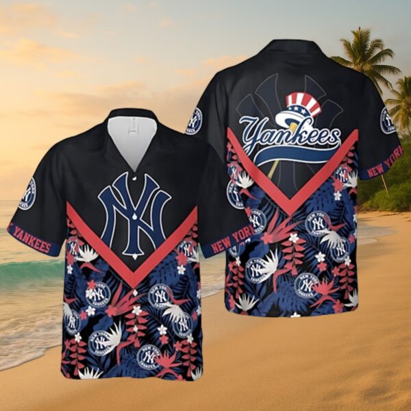 New York Yankees Iconic Tropical Pattern Hawaiian Shirt