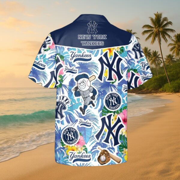 New York Yankees MLB Tropical Print Aloha Shirt - Image 4
