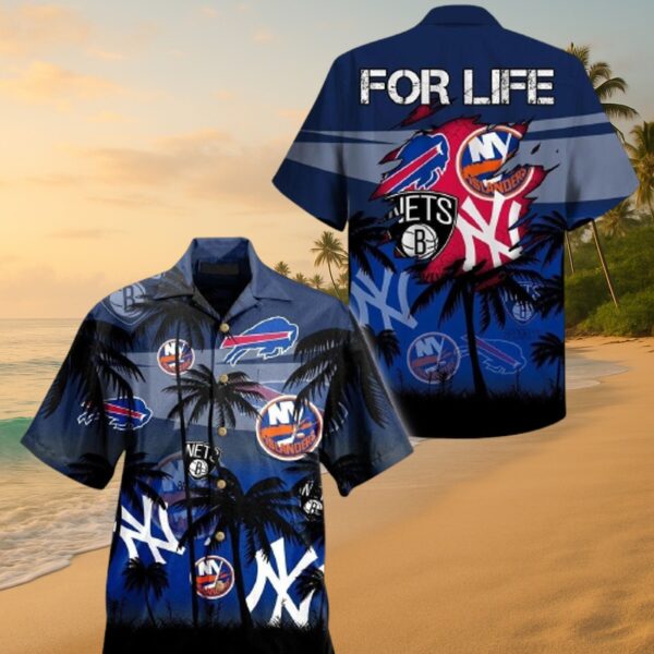 New York Yankees Multi-Team Hawaiian Shirt - Aloha Fan Gear