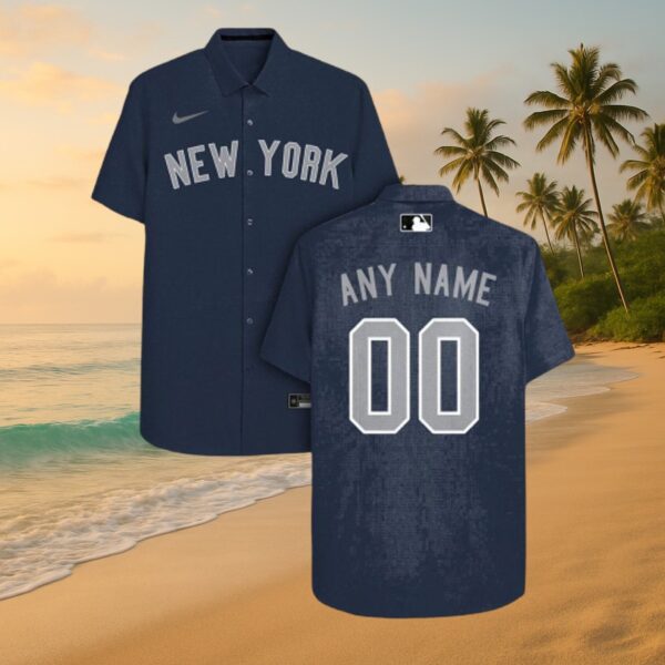 New York Yankees Navy 'New York' Aloha Button Up