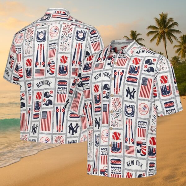 New York Yankees Patriotic Baseball Hawaiian Shirt