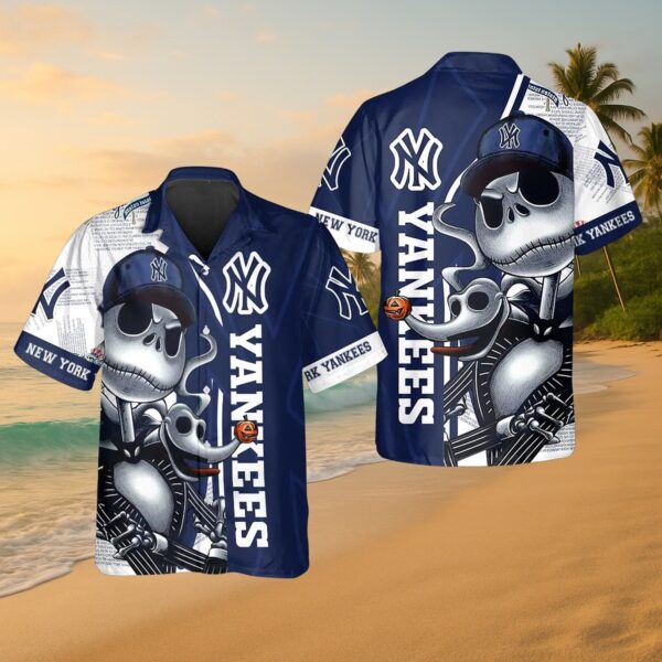 New York Yankees Skeleton MLB Aloha Shirt