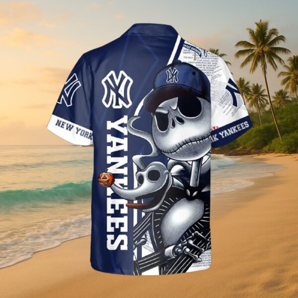 New York Yankees Skeleton MLB Aloha Shirt - Image 3