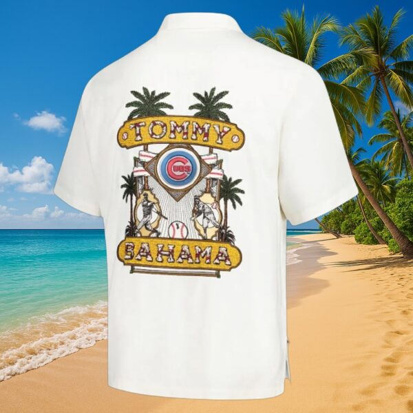 Official Chicago Cubs Tommy Bahama Island Aloha Shirt - Image 3