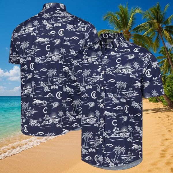 Official Chicago Cubs Tropical Palm Print Shirt MLB Fan