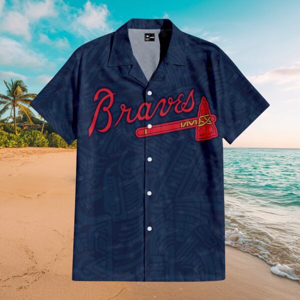 Official MLB Braves Tribal Pattern Hawaiian Shirt
