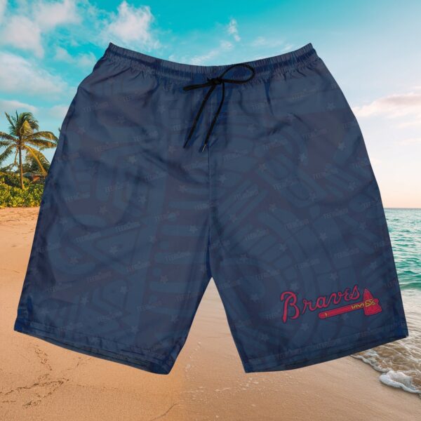 Official MLB Braves Tribal Pattern Hawaiian Shirt - Image 5