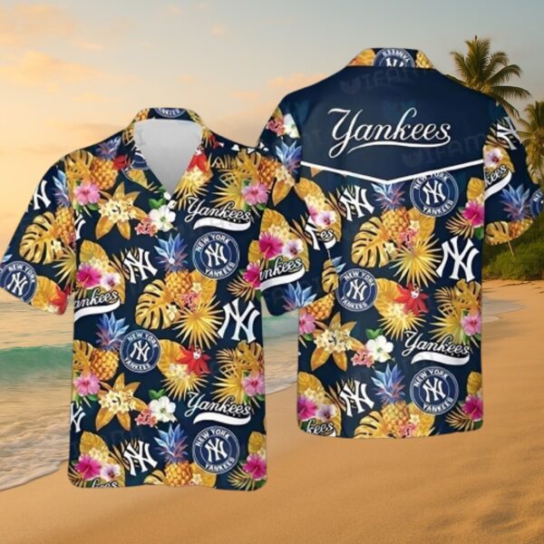 Yankees Navy Tropical Pineapple Shirt - MLB