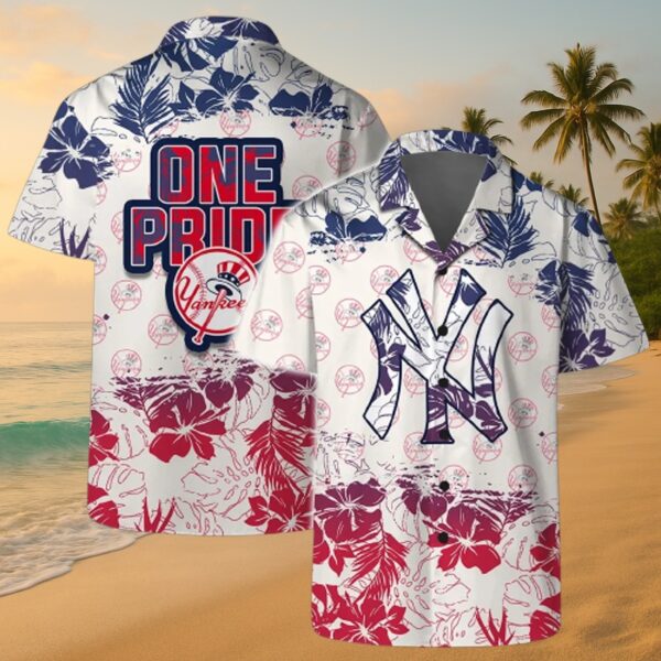 Yankees One Pride MLB Aloha Shirt - Tropical Floral