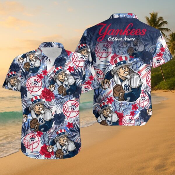 Yankees Patriotic Uncle Sam MLB Aloha Shirt