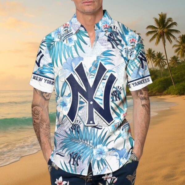 Yankees Tropical Bloom Hawaiian Shirt - MLB Aloha - Image 4