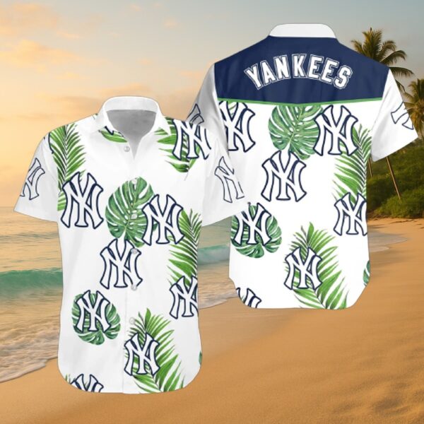 Yankees Tropical Leaf MLB Hawaiian Shirt