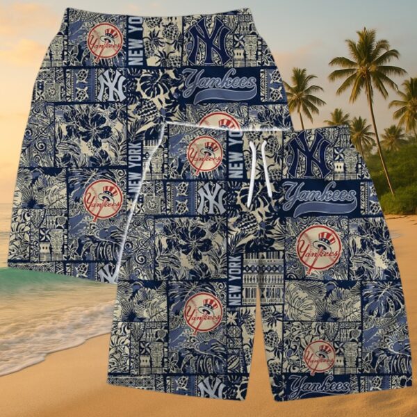 Yankees Tropical Patchwork Aloha Shirt - Image 4