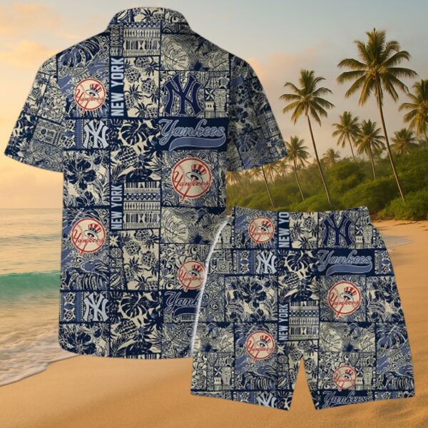 Yankees Tropical Patchwork Aloha Shirt - Image 5