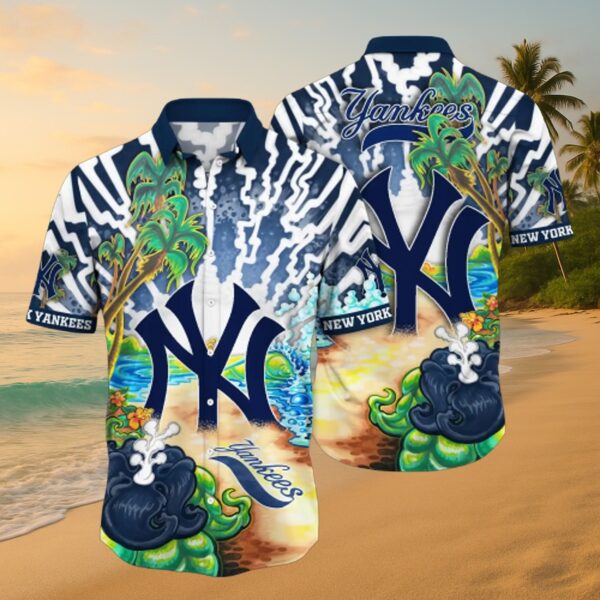 Yankees Tropical Wave Hawaiian Shirt