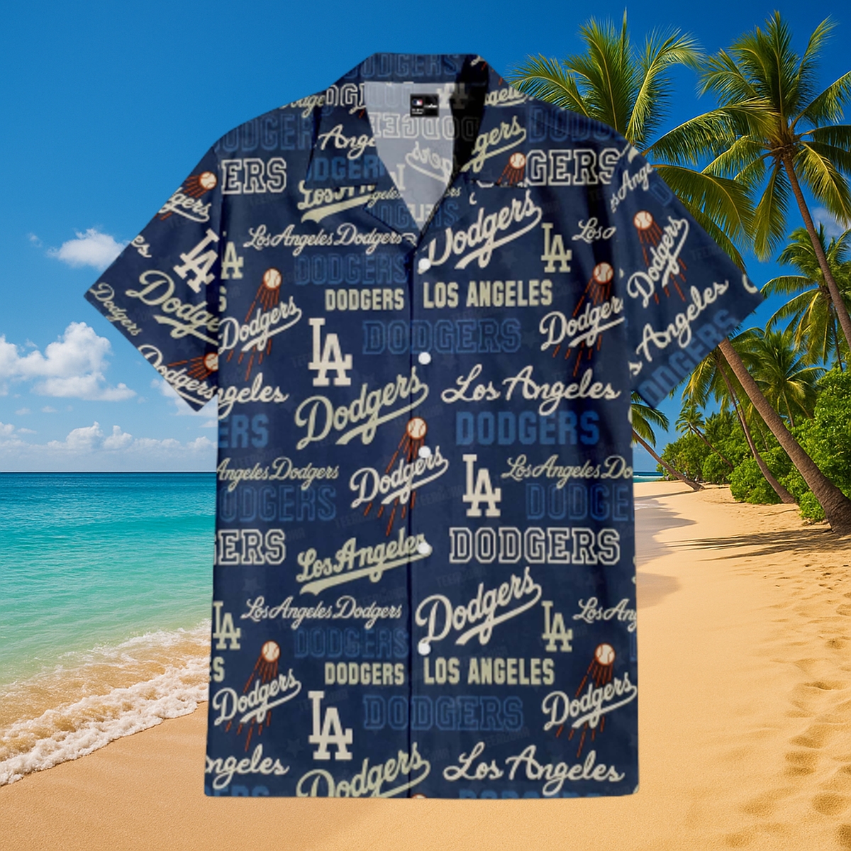 Los Angeles Dodgers Tropical Shirt & Swim Shorts Set - MLB Fan Gear