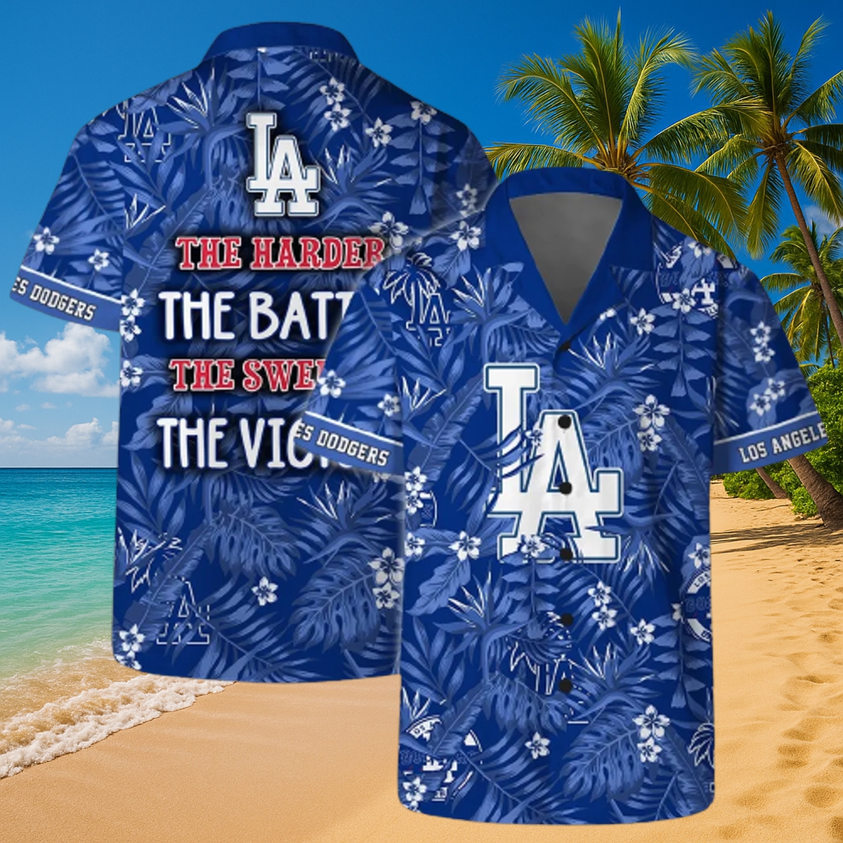 Los Angeles Dodgers Men's Tropical Hawaiian Shirt