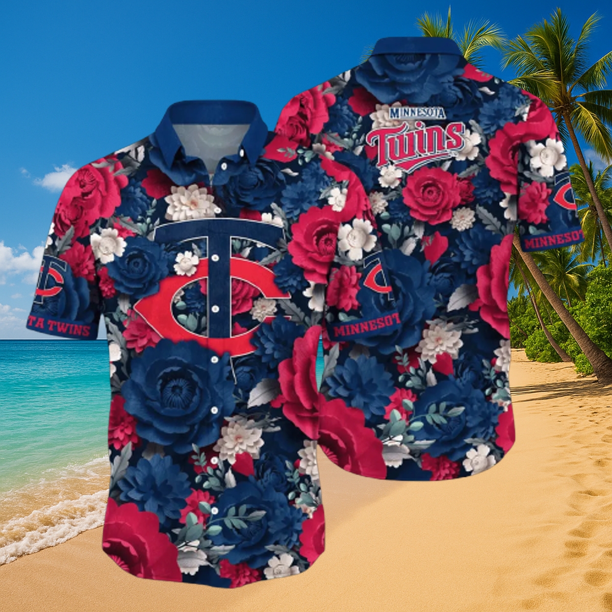 Minnesota Twins Floral Passion Hawaiian Shirt – Tropical MLB Fan Beachwear