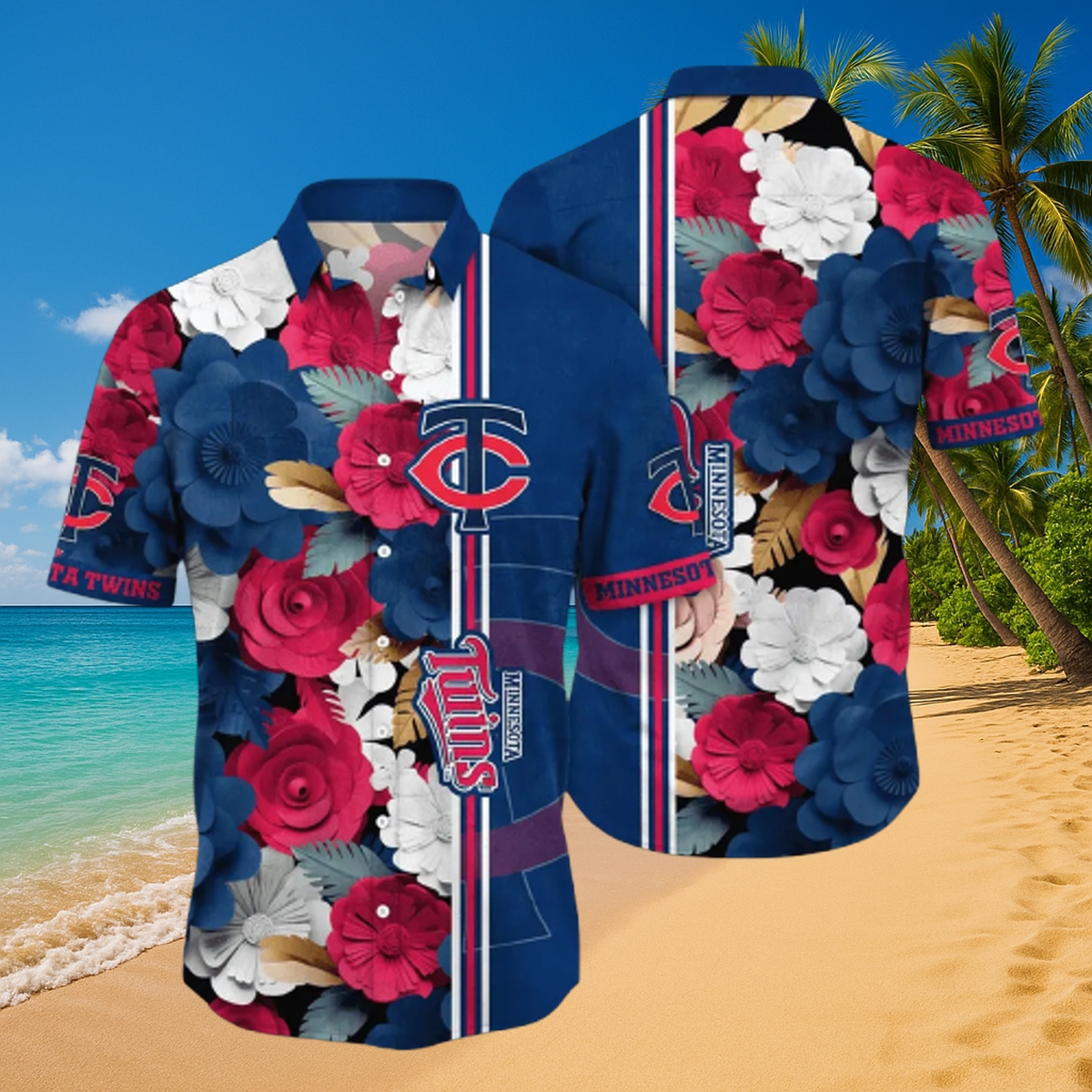Minnesota Twins Floral Pride Hawaiian Shirt – Bold Island MLB Beachwear