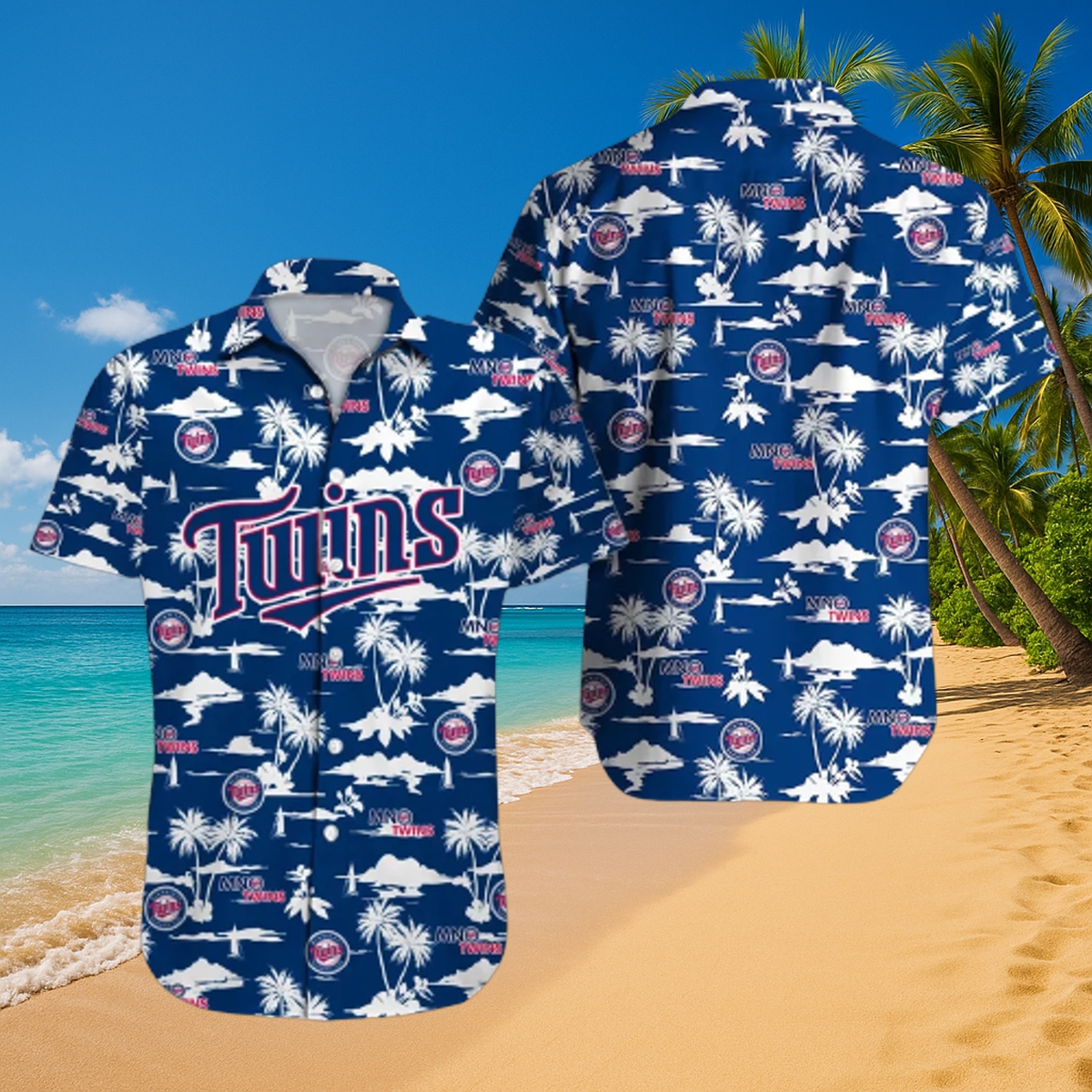 Minnesota Twins Island Blue Hawaiian Shirt
